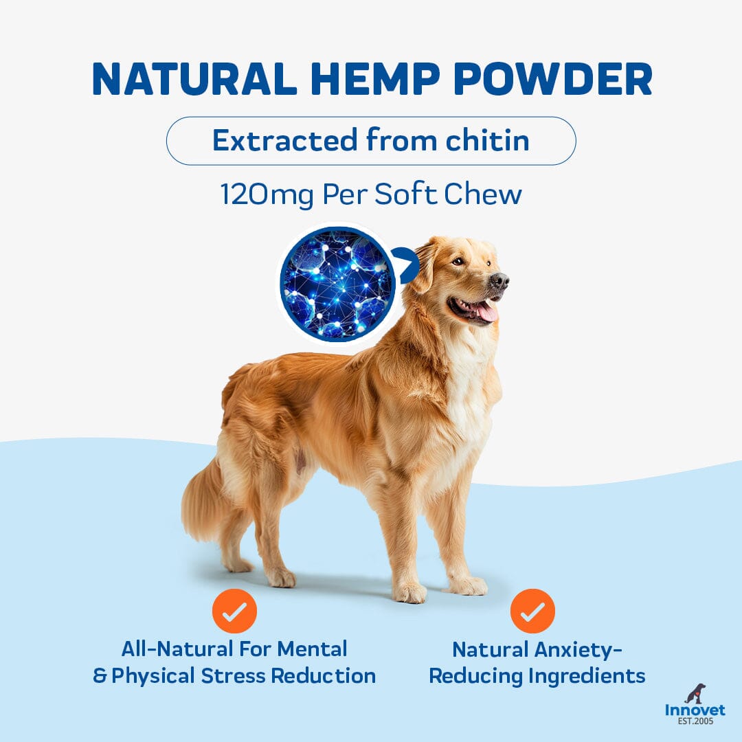 Natural hemp powder - 120mg per soft chew