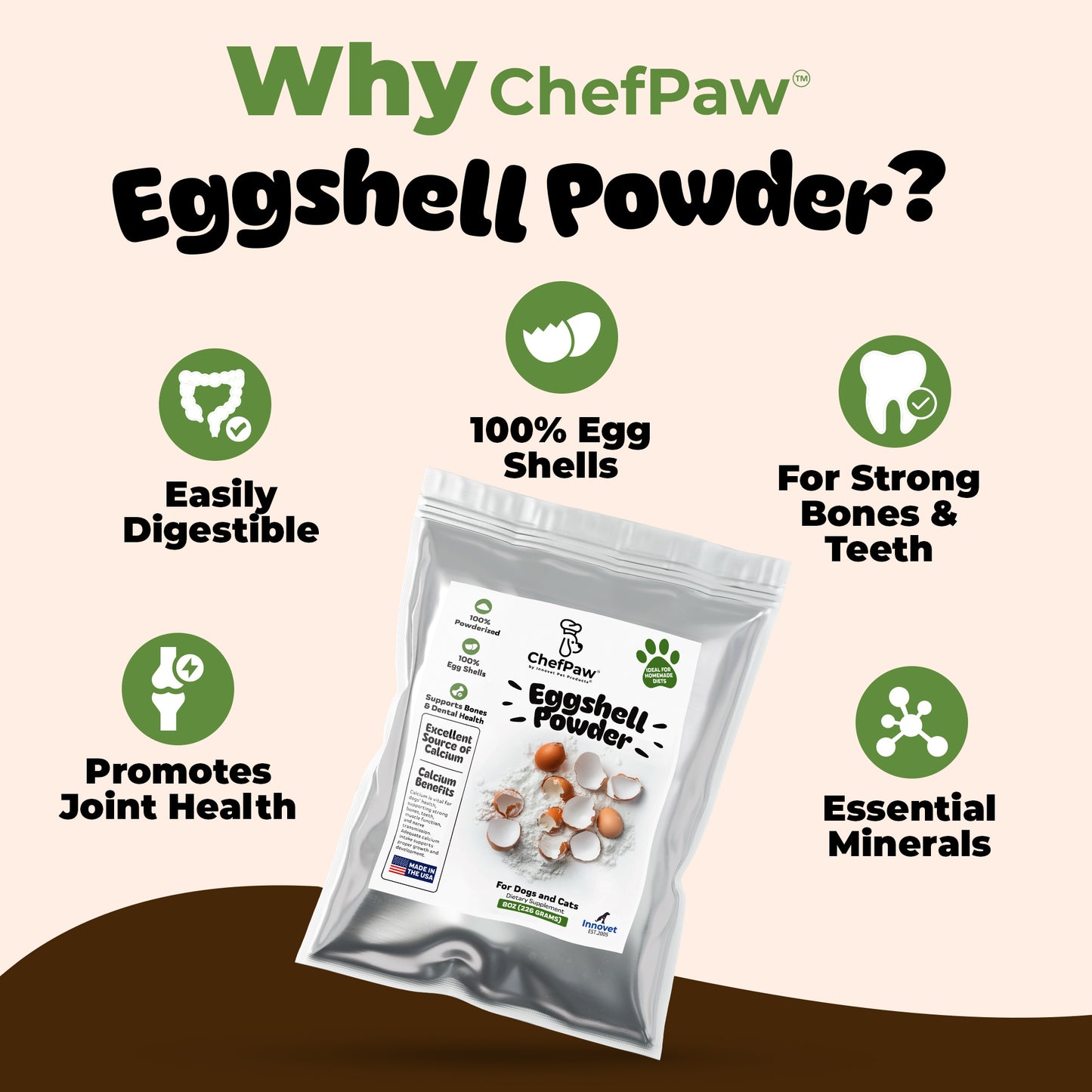 ChefPaw Eggshell Powder for Dogs