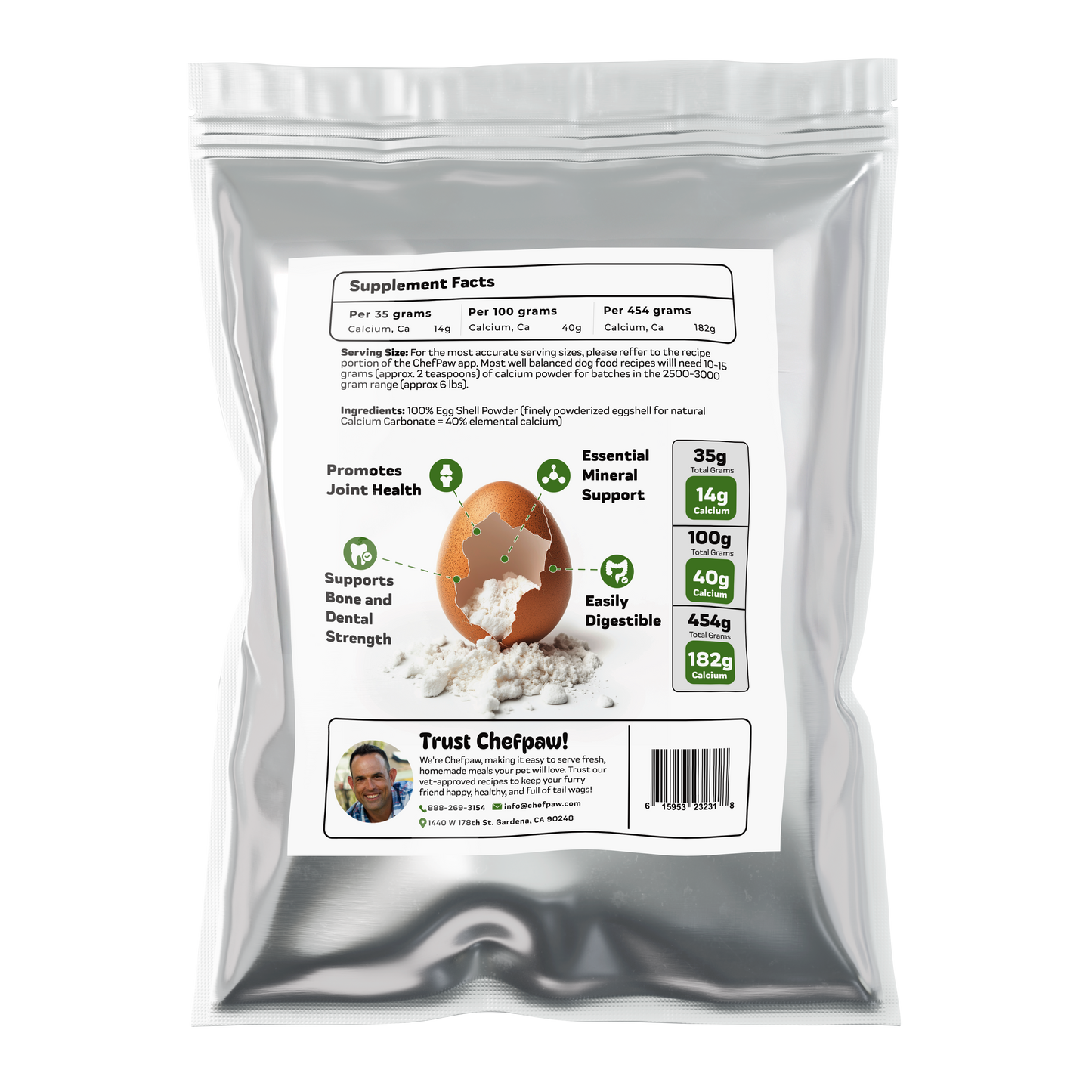 ChefPaw Eggshell Powder for Dogs